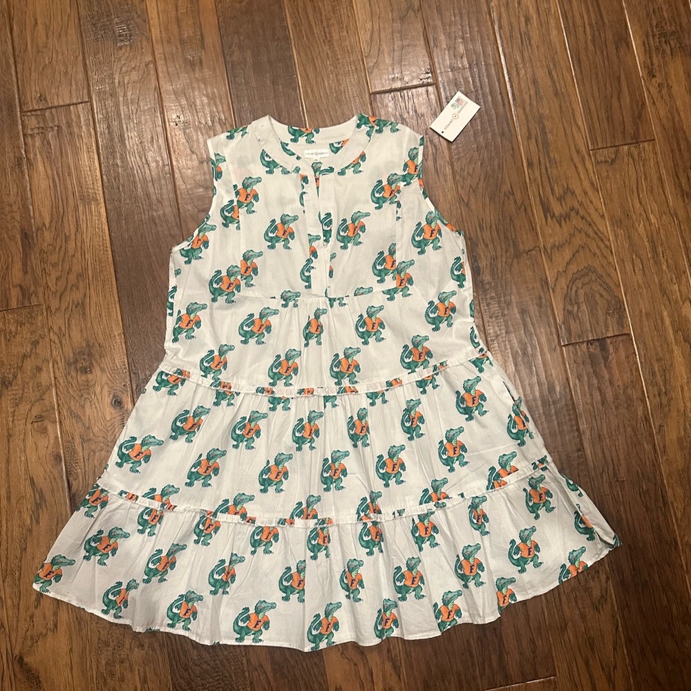 Stewart Simmons Game-day dress! The Albert Poplin Tiered Dress